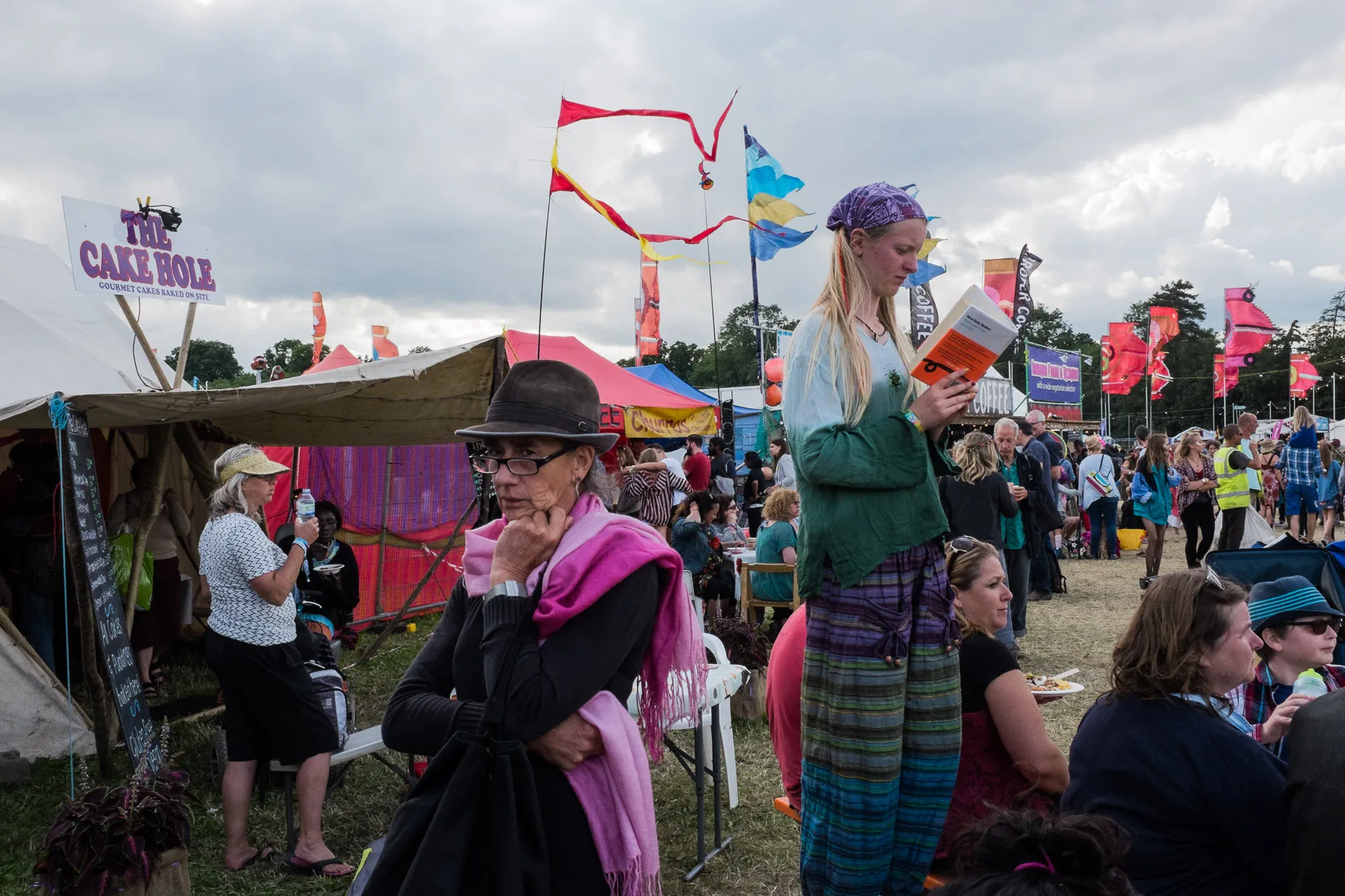 Stern stare from woman in trilby