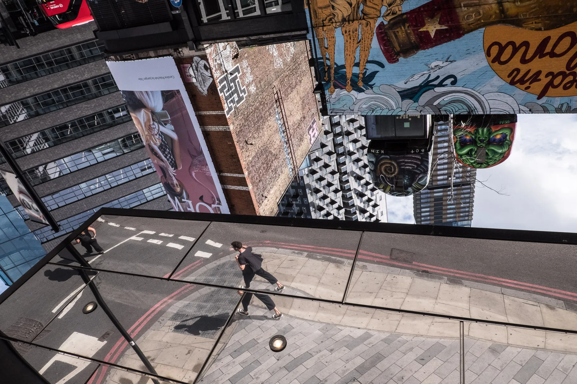 abstract shape reflection scene